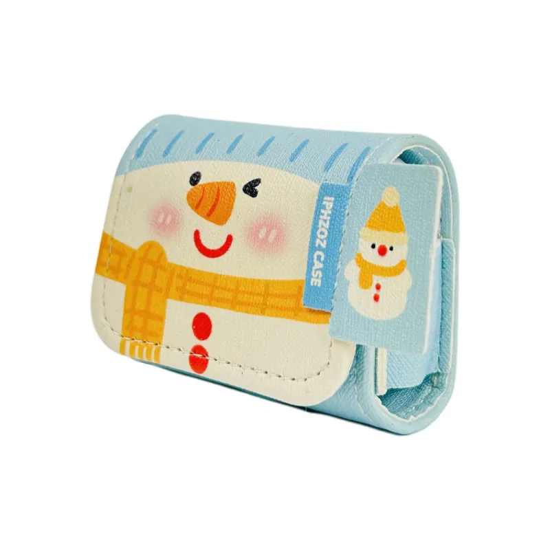 Sopi Compatibility With Apple AirPods 4/2/3/4th Generation/AirPods Pro/Pro 2 Leather Snowman Pendant Headphone Cases-4