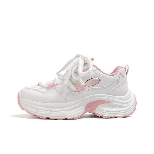 Warrior Cushioning And Abrasion Resistant Coverage Low Top Casual Running Shoes Women's White Pink