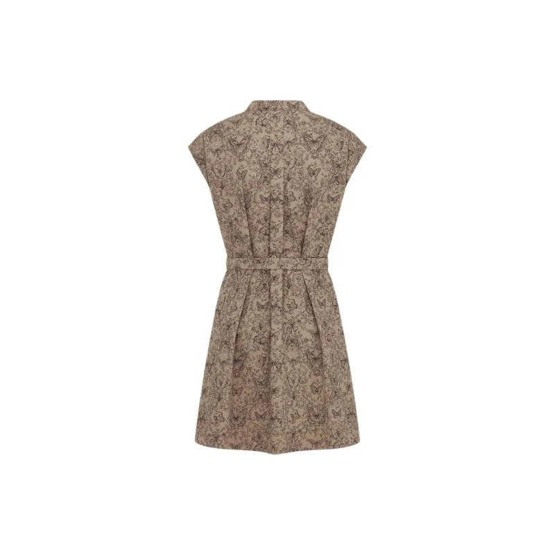 DIOR Sleeveless Dress Women's Beige-1