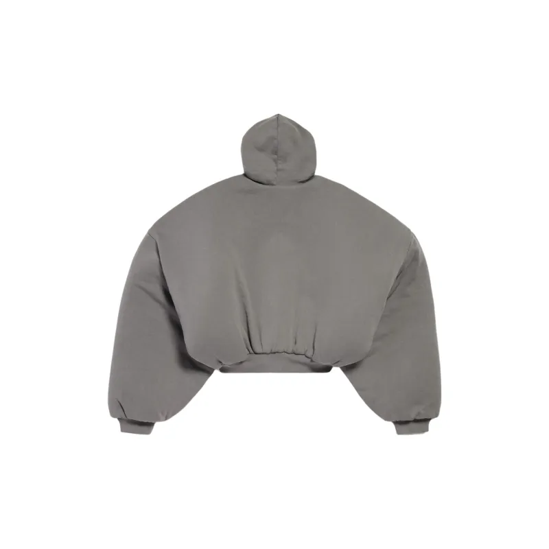 Balenciaga SS25 HUMAN BEING ROUND HOODIE Sweatshirt Loose Fit Men's Dark Gray-1