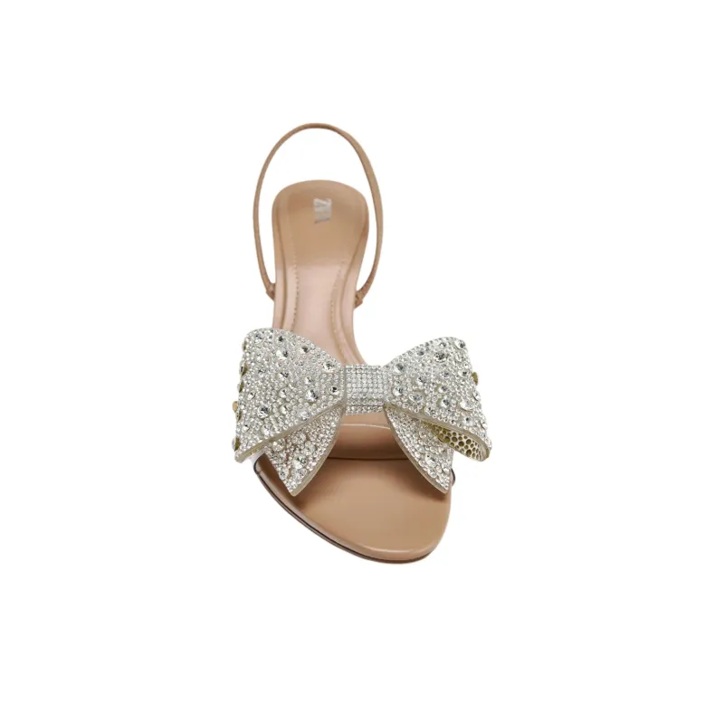 ZARA Strap Sandals Women's Beige-3