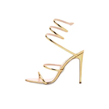 RENE CAOVILLA Cleo Strap Sandals 10.5cm Women's Gold