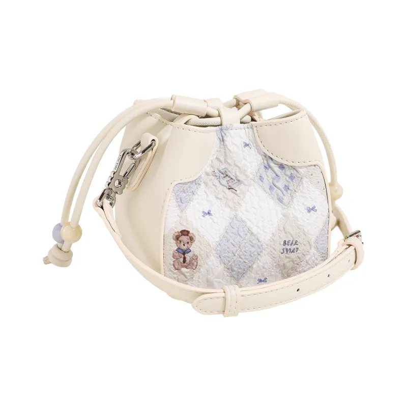 TOUTOU Synthetic Leather Shoulder Bag Regular Women's Cream White-4