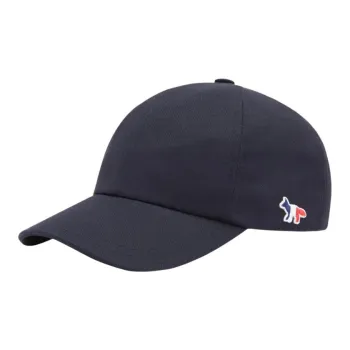 Maison Kitsune Cotton Baseball Caps Men's Blue