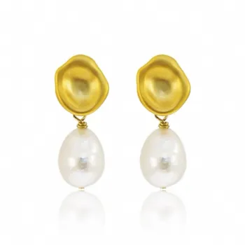 Love Pearl Stud Earrings Women's