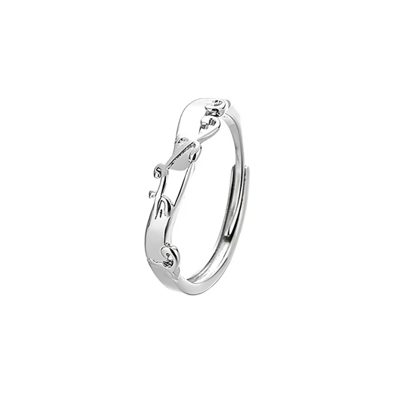 CHIC-ZONE Adjustable Opening 1 Pair Rings Unisex-7