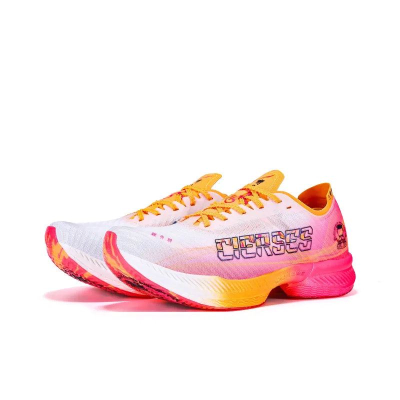 CLERSES Running Shoes Unisex Low Top Neon Pink-2