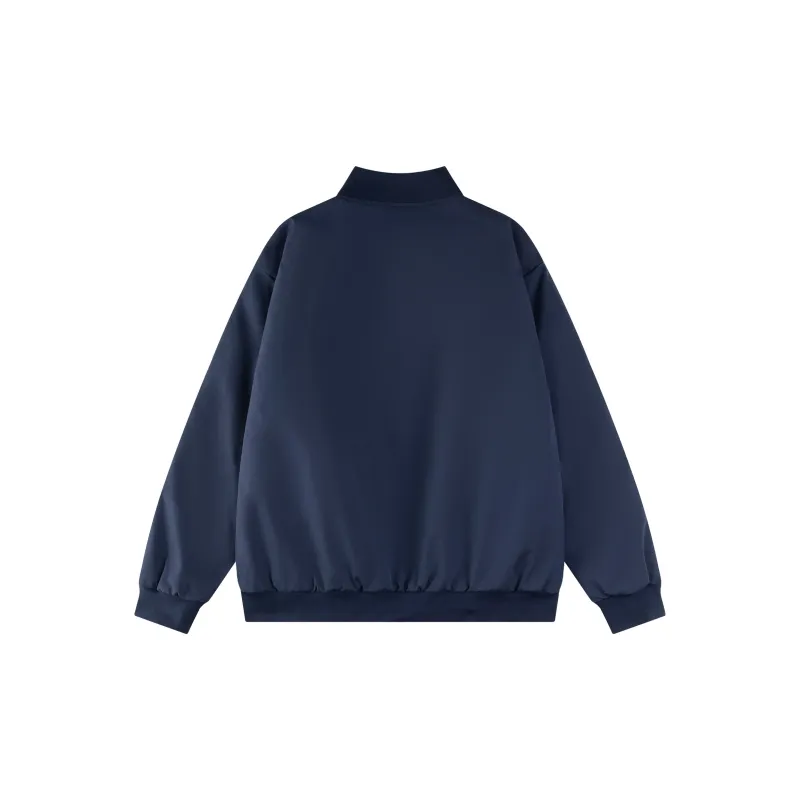 YINLEI Baseball Jacket Unisex Navy Blue-1