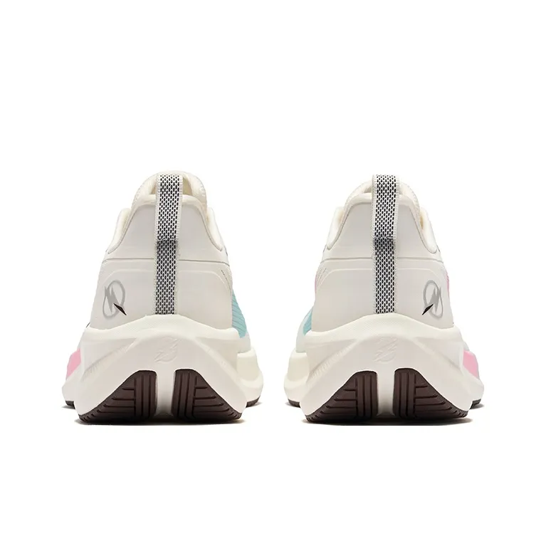 Erke Cushioning Wear-Resistant Low-Top Running Shoes Men's Microcrystalline White Peach Blossom Pink-4