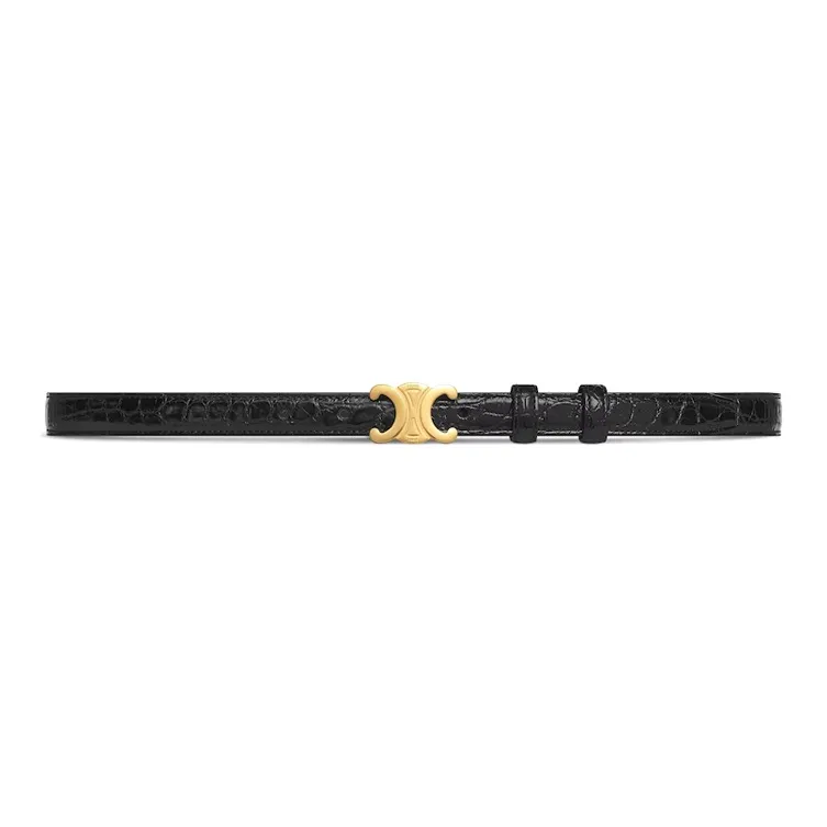 CELINE Small Triomphe Belt In Alligator-1