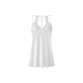 Qiao Ni Tong Nightgown Women's White