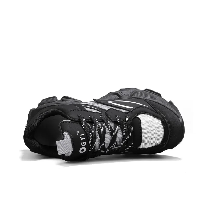 JANECO Anti Slip Wear Resistant Low Top Chunky Sneakers Men's-4