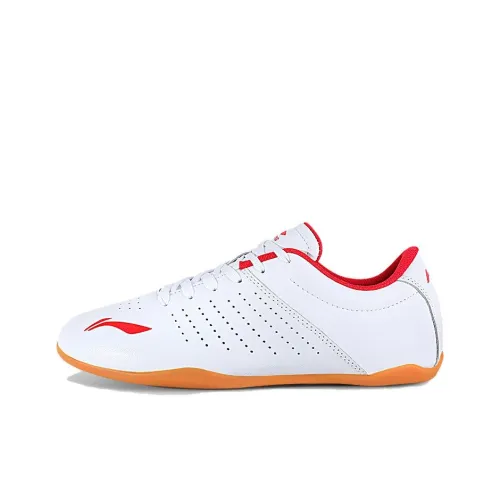 LiNing Tai Chi Anti-Slip Wear-Resistant Low-Top Training Shoes Unisex White Red