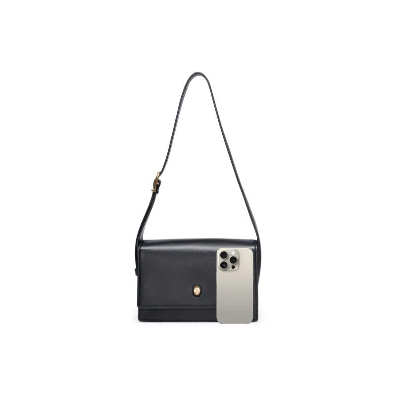Chrisdien Deny Cow Leather Small Square Bag Shoulder Bag Shoulder Bag Regular Women's Coffee/Light Brown/Black-14