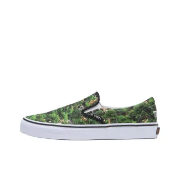 TRADMAN'S BONSAI x Vans Slip on Anti Slip Wear Resistant Low Top Skateboard Shoes Unisex Green