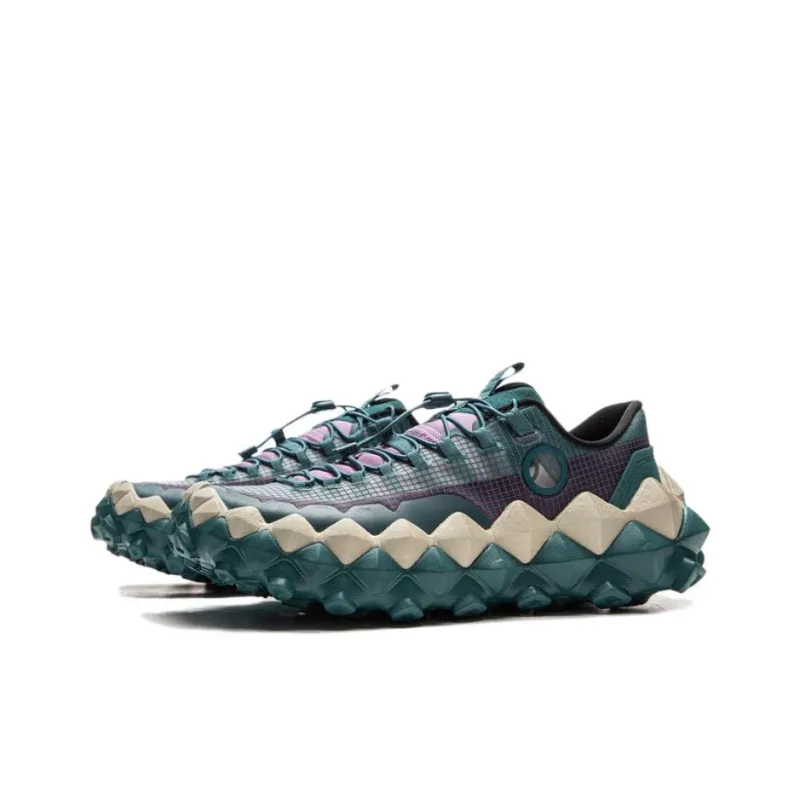 LiNing Cushioning Lightweight Low Top Casual Shoes Unisex Green Purple-2
