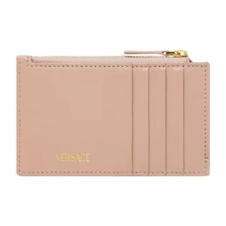 FANSIZHE Medusa '95 Sheepskin Card Holder Regular Women's Light Pink Red-1