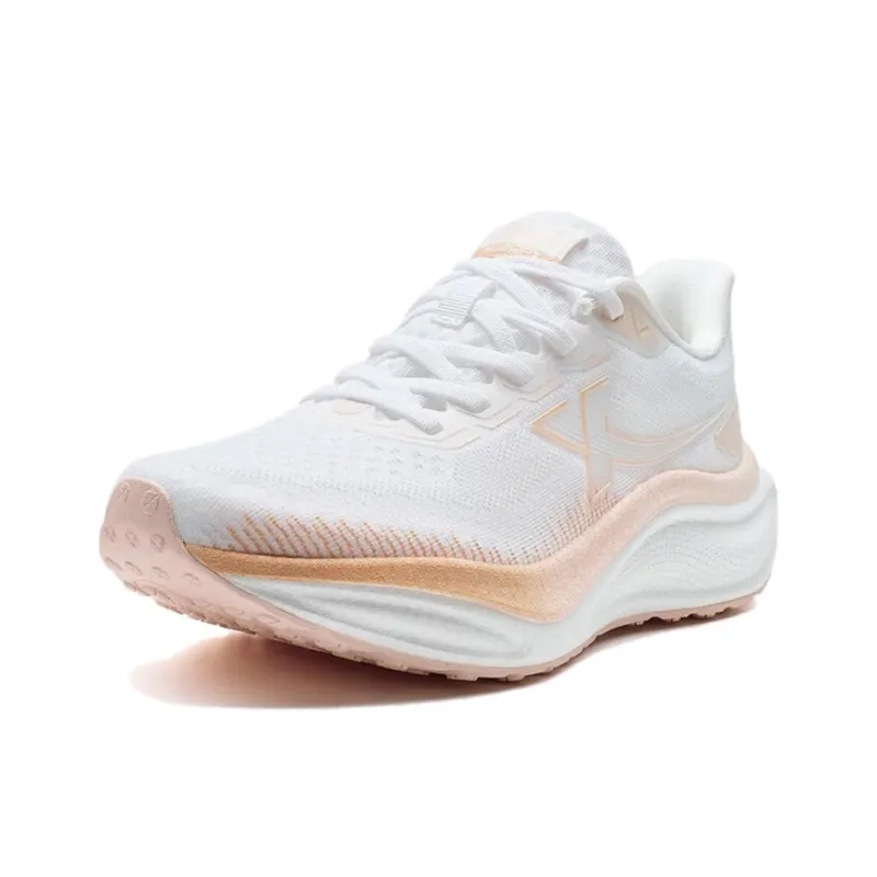 XTEP Strong Oxygen SE Slip Resistant Cushioning Low Top Casual Running Shoes Women's White Pink-1