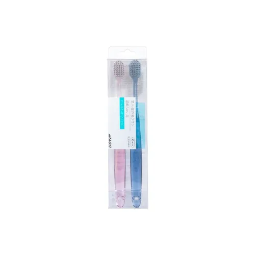 CHENYISHENG Silver Ion Antibacterial Couple 2 Piece Set Crystal Handle Adults Wide Head Soft Bristle Toothbrush