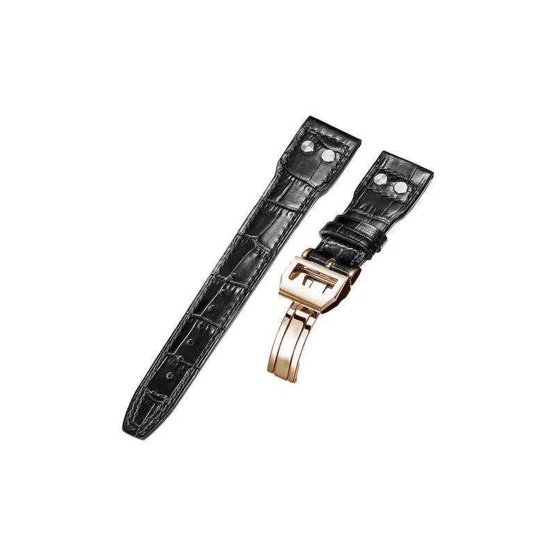 MILANQIAN M&Q Watch Band IWC Compatibility 190mm Cowhide Leather Material Unisex-9