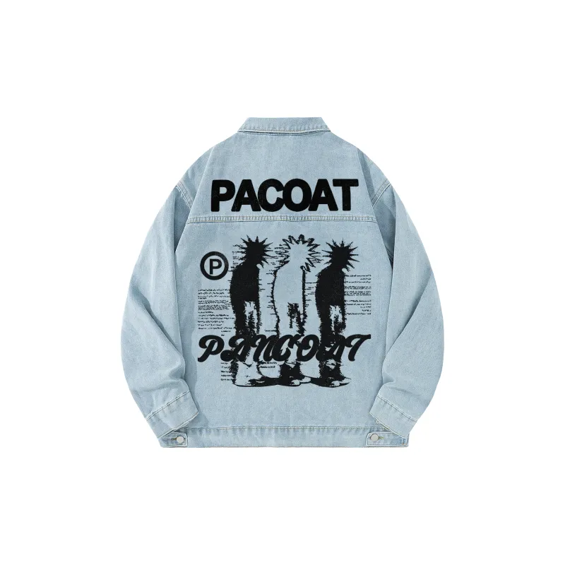 Pancoat Denim Jacket Unisex Vintage Black-3