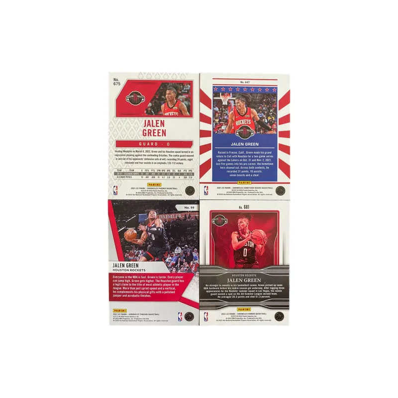 PANINI 2021-22 Rocket Jalen Grimm Tchka Rising Stars RC Tchka Sports Cards 4 Pcs-1