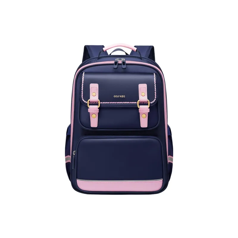 GOLF Fabric Synthetic Leather Small Student Backpack Kids' Navy Blue & Red/Navy Blue & Pink-7