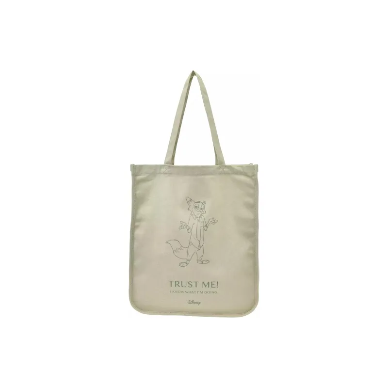 Disney Canvas Canvas Bag Tote Bag Shopping Bag Shoulder Bag Women's White-0