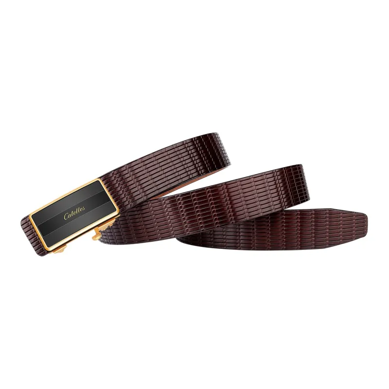 CATELLES Unlined Top Grain Cow Leather Leather Belts Men's Width: 3.5cm-10