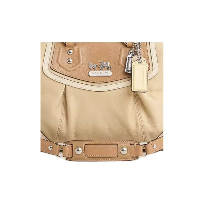 COACH AUDREY Leather One Shoulder Handbags Large Size Women's Camel With Mixed Oak And Fruit Colors-2