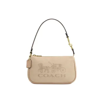 COACH Nolita Canvas Canvas Bag Handbag Shoulder Bag Small Size Women's Deep Natural Multicolor