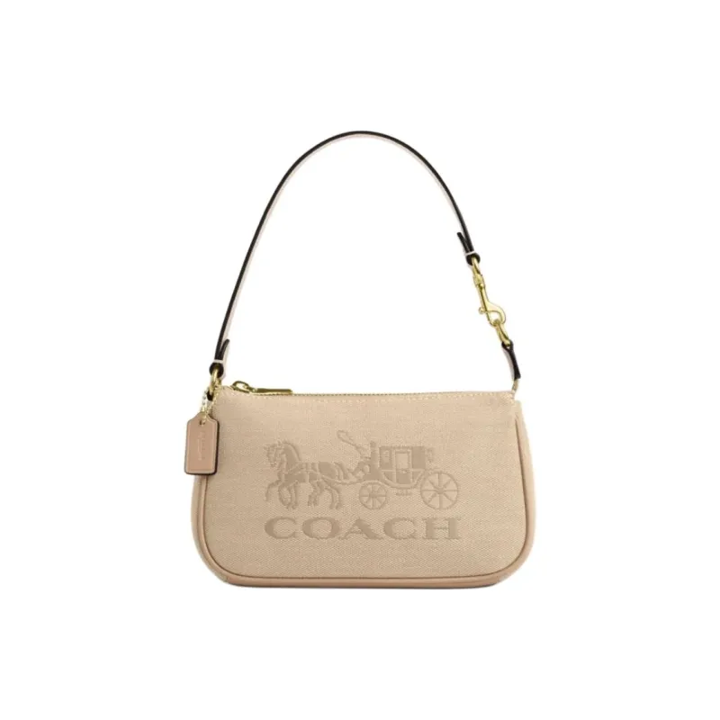 COACH Nolita Canvas Canvas Bag Handbag Shoulder Bag Small Size Women's Deep Natural Multicolor-0