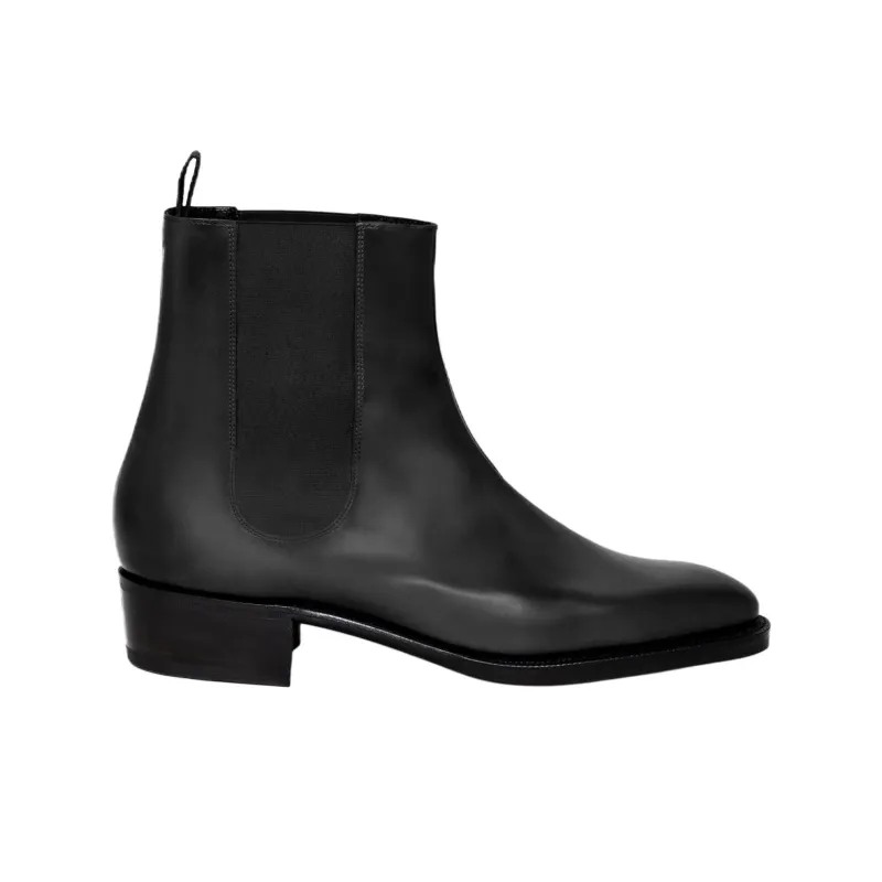 JOHN LOBB Eddi Short Chelsea Boots 4cm Men's Black-1