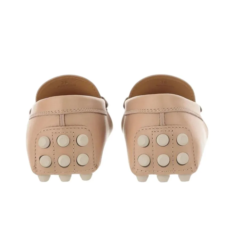 TOD'S Gommino Beanie Shoes Women's Beige-4