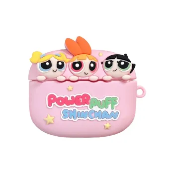 BYZ AirPods Silicone Cute The Powerpuff Girls Silicone Headphone Case Compatible With Apple AirPods Protective Case