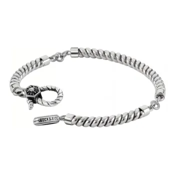 ROCK&RIDE 925 Sterling Silver With White Zircon Inlaid Bracelets Unisex