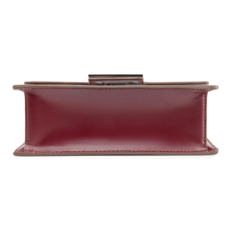 TORY BURCH BON BON Calfskin Shoulder Bag Crossbody Bag Handbag Mini Women's Brick Red-3