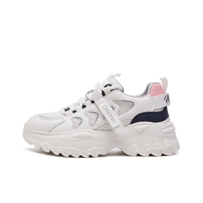 Baibianzhiheren Breathable Lightweight Low Top Chunky Sneakers Women's-6