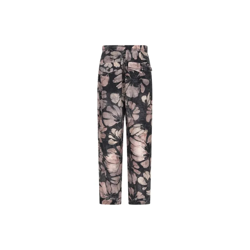 DRIES VAN NOTEN Allover Floral Printed Drawstring Trousers-1