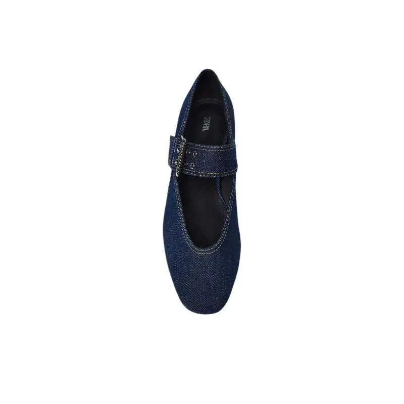 ZARA Casual Single Shoes Women's Blue-3