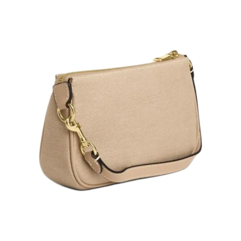 COACH Nolita Canvas Canvas Bag Handbag Shoulder Bag Small Size Women's Deep Natural Multicolor-1