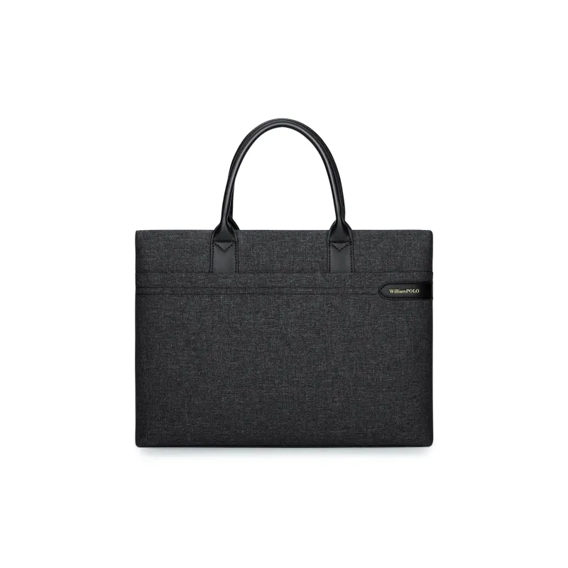 WilliamPOLO Fabric Briefcases Men's Black-0