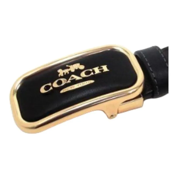 COACH Calfskin Leather Belts Women's Brown Width  2.5CM-4