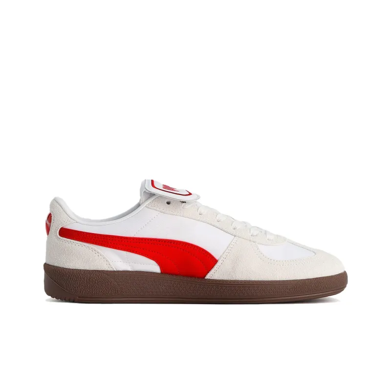 Dr.SWAG x PUMA Palermo Anti Slip Wear Resistant Low Top Skateboard Shoes Unisex White Red-1