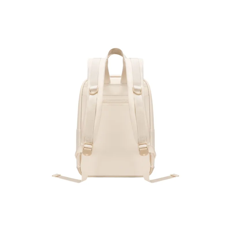 V.NINE Fabric Backpack Regular Unisex Creamy Apricot/Glutinous Rice Black-4