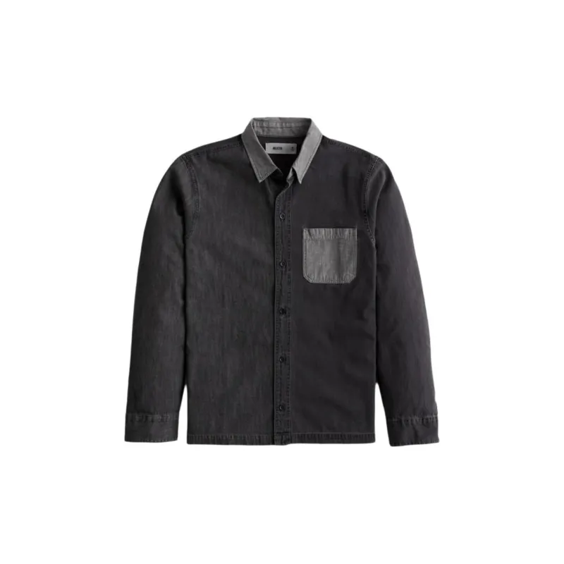 Hollister Denim Jacket Men's Black Washable-0