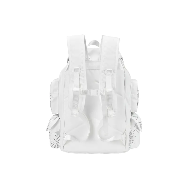 COEXISTENCE Polyester Commute Travel Versatile Backpacks Large Size Unisex White-32