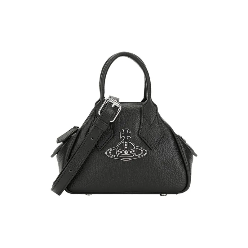 Vivienne Westwood PU Shoulder Bag Crossbody Bag Handbag Small Size Women's Black-0