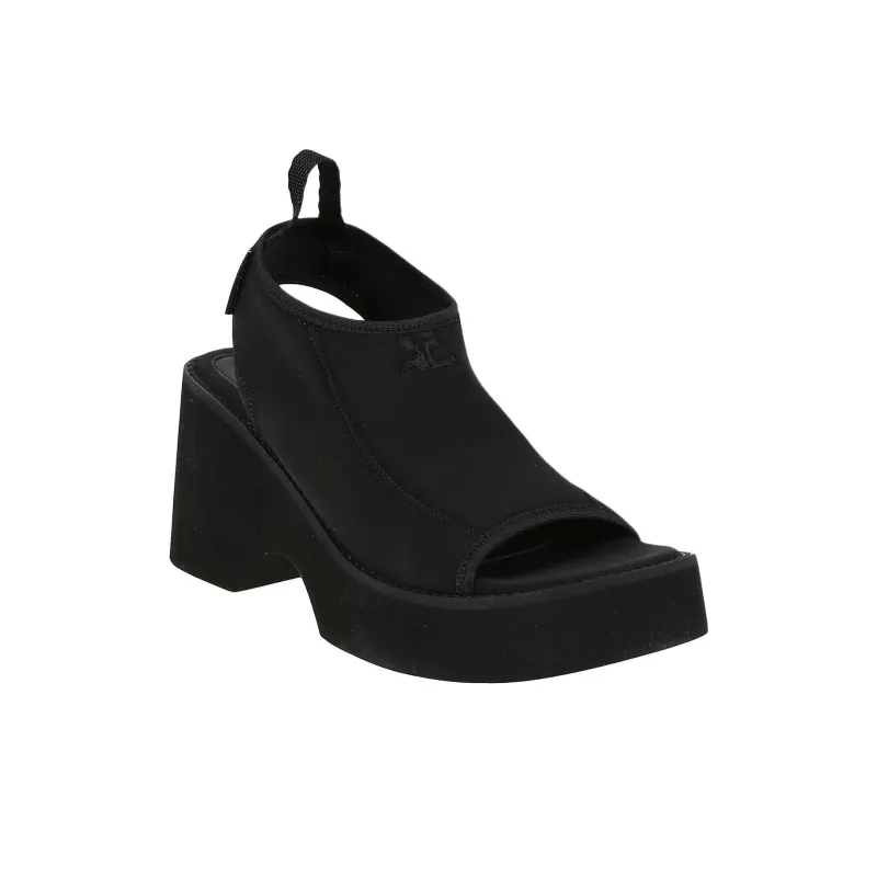 COURREGES Logo Embroidered Open Toe Sandals Women's-2