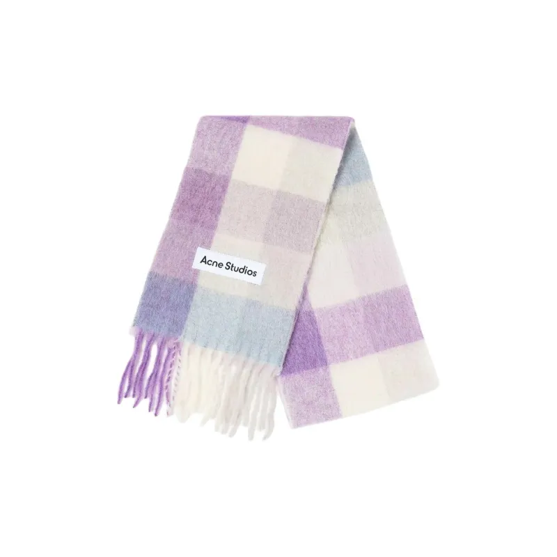 Acne Studios Checkered Logo Patch Scarf-1